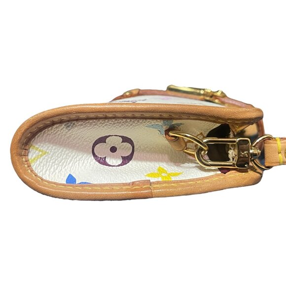 LOUIS VUITTON Murakami Multicolor Shirley White Shoulder Bag LV Monogram Small - Picture 15 of 16